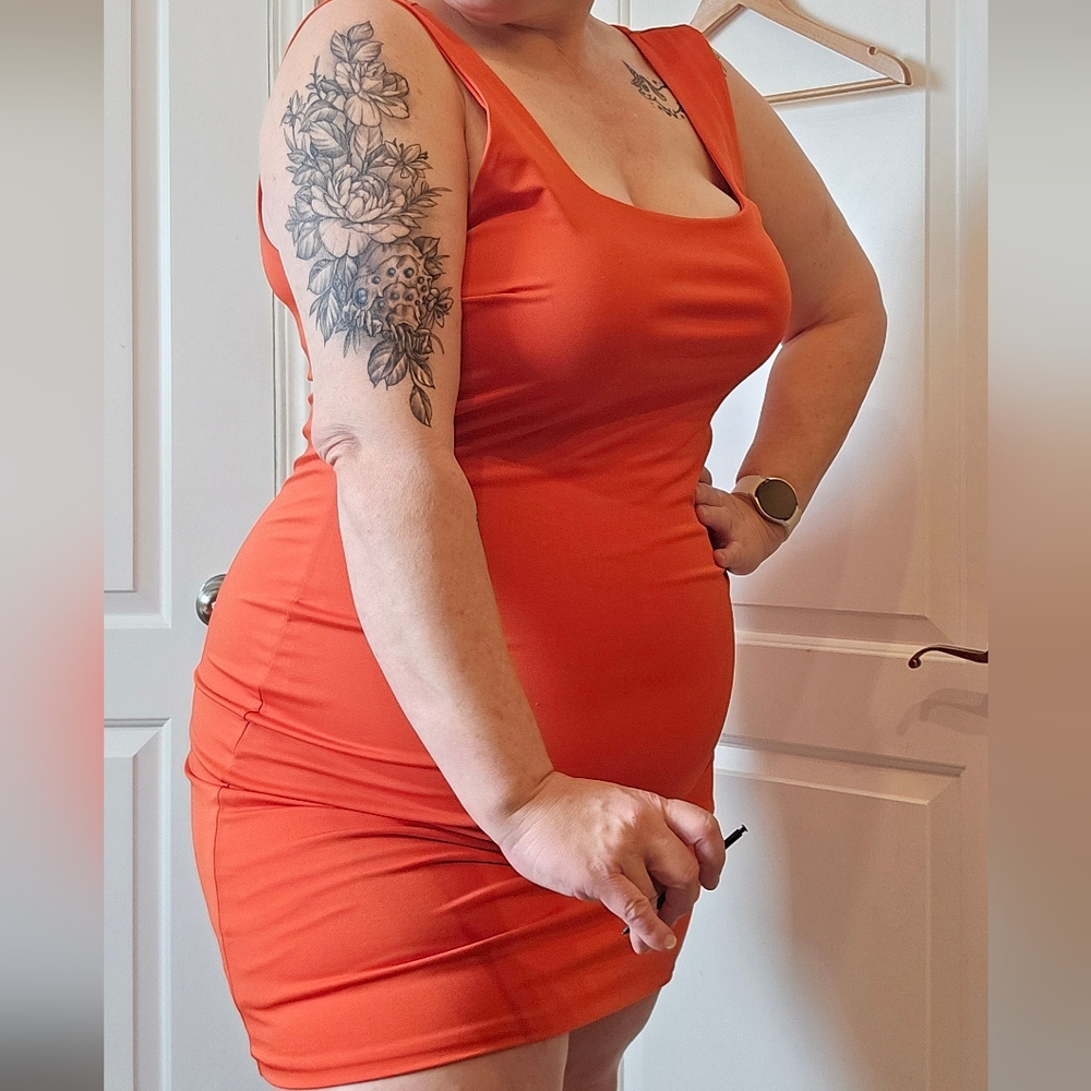 Bodycon minidress - Orange Size 22